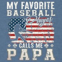My Favorite Baseball Player Calls Me Papa American Flag Garment-Dyed Sweatshirt