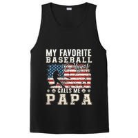 My Favorite Baseball Player Calls Me Papa American Flag PosiCharge Competitor Tank