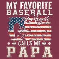 My Favorite Baseball Player Calls Me Papa American Flag 16oz Travel Tumbler