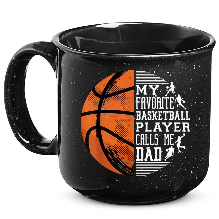 My Favorite Basketball Player Calls Me Dad Basketball Dad 15oz Campfire Ceramic Mug
