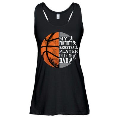 My Favorite Basketball Player Calls Me Dad Basketball Dad Ladies Essential Flowy Tank