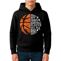 My Favorite Basketball Player Calls Me Dad Basketball Dad Kids Hoodie