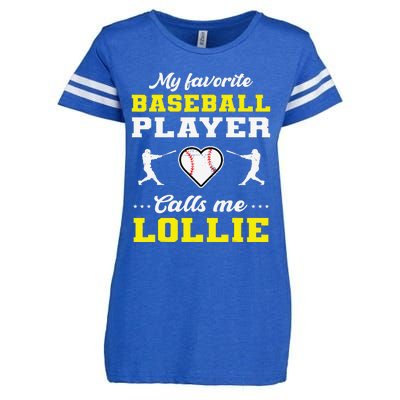 My Favorite Baseball Player Calls Me Lollie gift for mom Enza Ladies Jersey Football T-Shirt