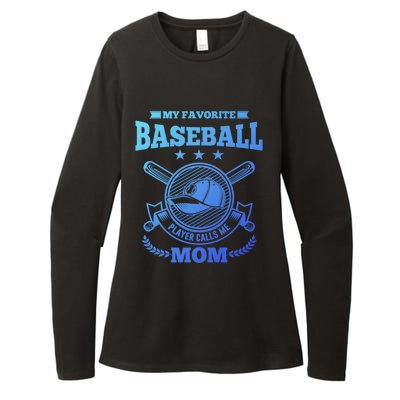 My Favorite Baseball Player Calls Me Mom Gifgift Womens CVC Long Sleeve Shirt