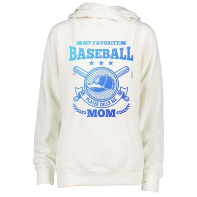 My Favorite Baseball Player Calls Me Mom Gifgift Womens Funnel Neck Pullover Hood