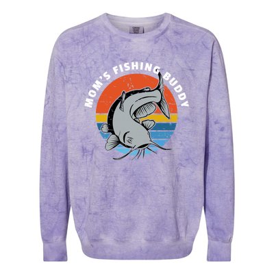 Mom's Fishing Buddy Catfish Graphic Gift Colorblast Crewneck Sweatshirt