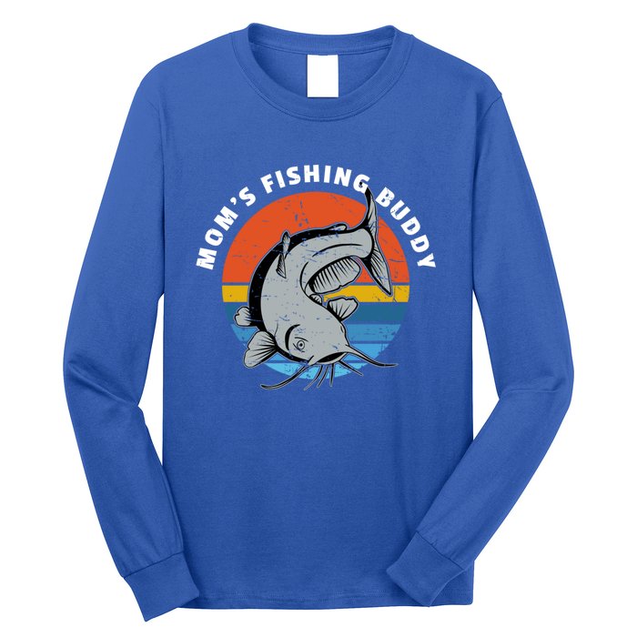 Mom's Fishing Buddy Catfish Graphic Gift Long Sleeve Shirt