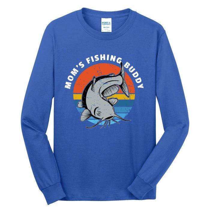 Mom's Fishing Buddy Catfish Graphic Gift Tall Long Sleeve T-Shirt