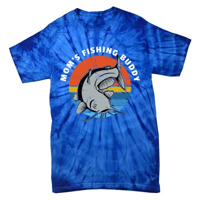 Mom's Fishing Buddy Catfish Graphic Gift Tie-Dye T-Shirt