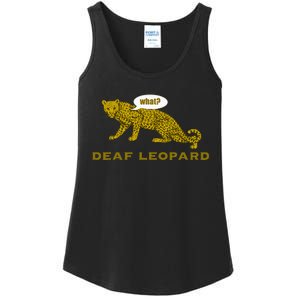 Music Funny Band Pun Deaf Leopard Joke Rock Music Gift Ladies Essential Tank