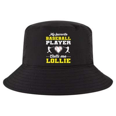 My Favorite Baseball Player Calls Me Lollie Mother's Day Cool Comfort Performance Bucket Hat