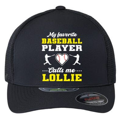 My Favorite Baseball Player Calls Me Lollie Mother's Day Flexfit Unipanel Trucker Cap