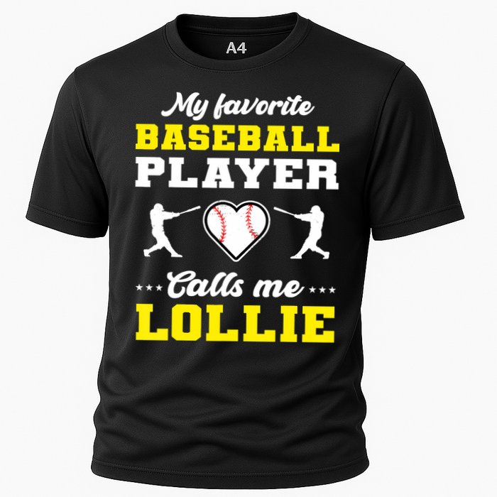My Favorite Baseball Player Calls Me Lollie Mother's Day Cooling Performance Crew T-Shirt
