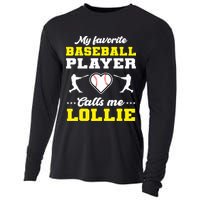 My Favorite Baseball Player Calls Me Lollie Mother's Day Cooling Performance Long Sleeve Crew