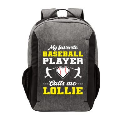 My Favorite Baseball Player Calls Me Lollie Mother's Day Vector Backpack