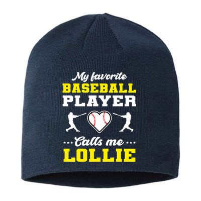 My Favorite Baseball Player Calls Me Lollie Mother's Day Sustainable Beanie