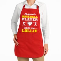 My Favorite Baseball Player Calls Me Lollie Mother's Day Apron