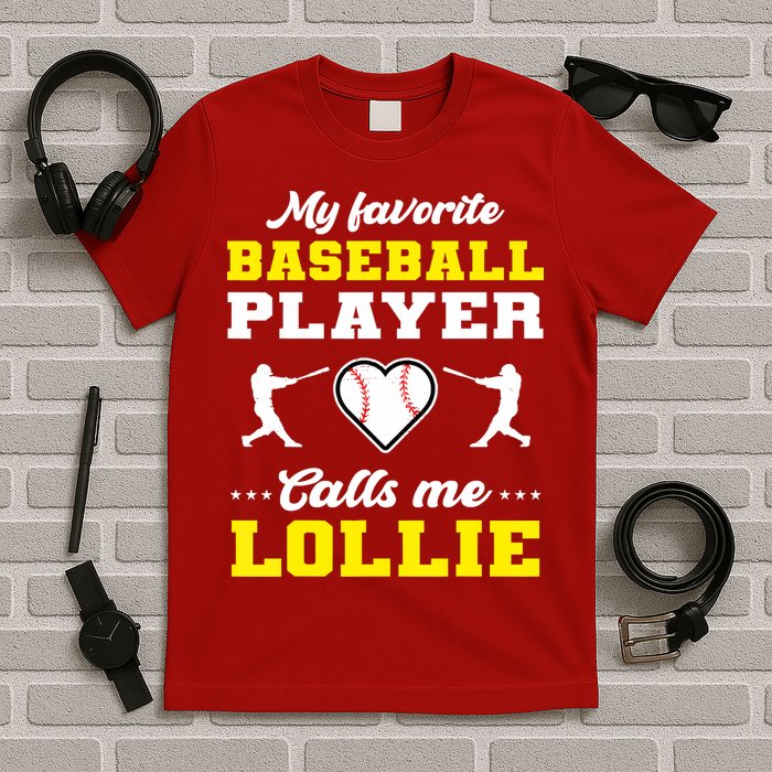 My Favorite Baseball Player Calls Me Lollie Mother's Day T-Shirt