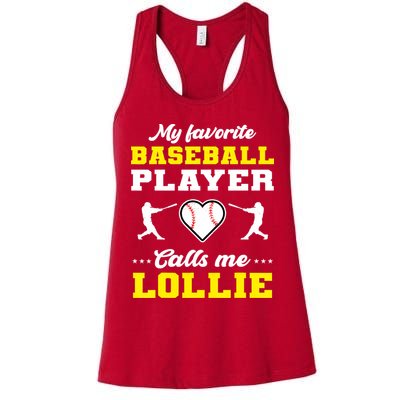 My Favorite Baseball Player Calls Me Lollie Mother's Day Womens Tank Top