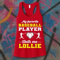 My Favorite Baseball Player Calls Me Lollie Mother's Day Womens Tank Top