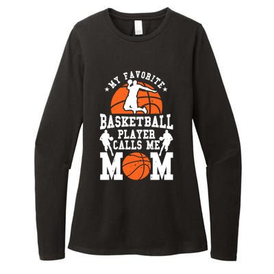 My Favorite Basketball Player Calls Me Mom Great Gift Womens CVC Long Sleeve Shirt