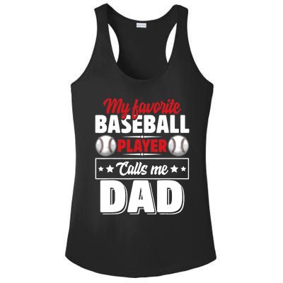 My Favorite Baseball Player Calls Me Dad Ladies PosiCharge Competitor Racerback Tank