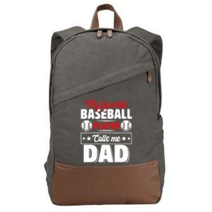 My Favorite Baseball Player Calls Me Dad Cotton Canvas Backpack