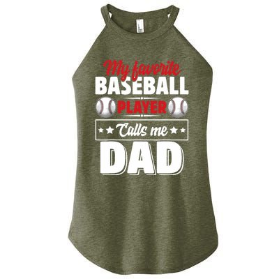 My Favorite Baseball Player Calls Me Dad Women's Perfect Tri Rocker Tank