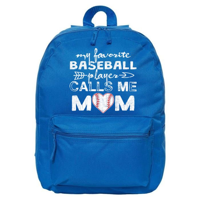 My Favorite Baseball Player Calls Me Mom Gift Mother's Day Gift 16 in Basic Backpack