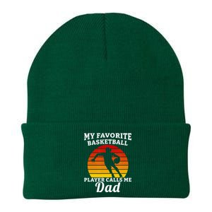 My Favorite Basketball Player Calls Me Dad Basketball Player Knit Cap Winter Beanie