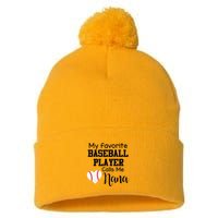 My Favorite Baseball Player Calls Me Nana Pom Pom 12in Knit Beanie