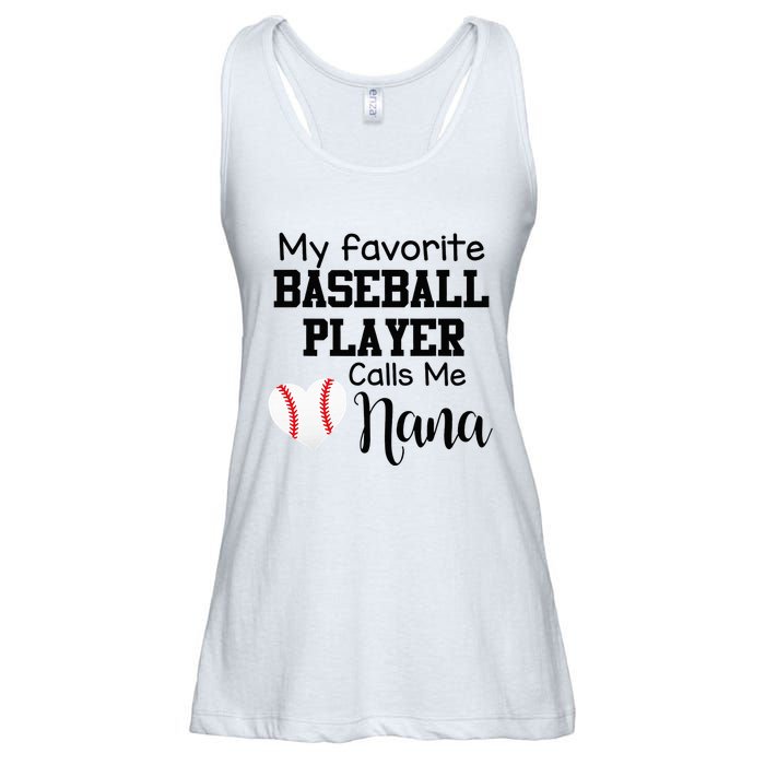 My Favorite Baseball Player Calls Me Nana Ladies Essential Flowy Tank