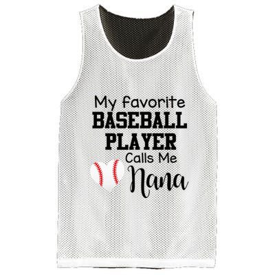 My Favorite Baseball Player Calls Me Nana Mesh Reversible Basketball Jersey Tank