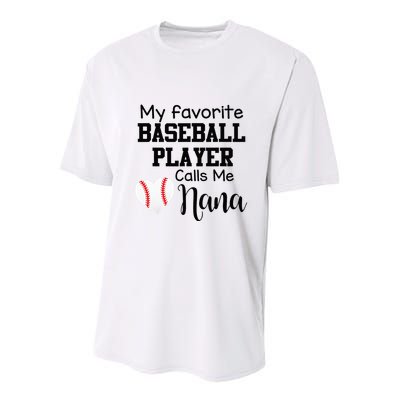 My Favorite Baseball Player Calls Me Nana Youth Performance Sprint T-Shirt