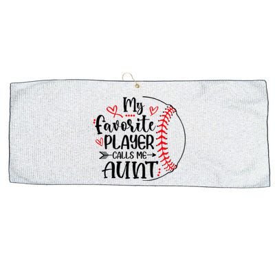 My Favorite Baseball Player Calls Me Aunt Large Microfiber Waffle Golf Towel