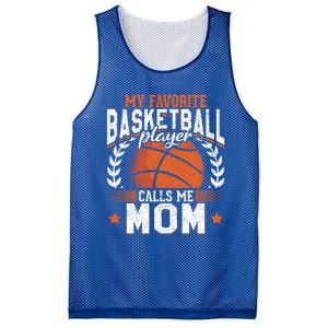 My Favorite Basketball Player Calls Me Mom Basketball Great Gift Mesh Reversible Basketball Jersey Tank