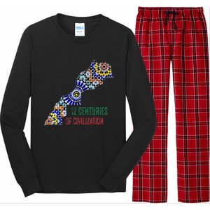 Moroccan Flag Backsplash Tile Moroccan Zellige Tile Long Sleeve Pajama Set