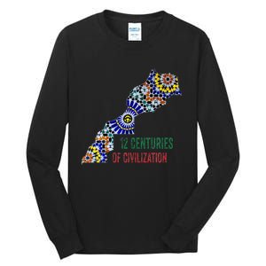 Moroccan Flag Backsplash Tile Moroccan Zellige Tile Tall Long Sleeve T-Shirt