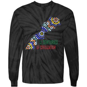 Moroccan Flag Backsplash Tile Moroccan Zellige Tile Tie-Dye Long Sleeve Shirt