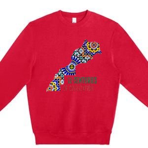 Moroccan Flag Backsplash Tile Moroccan Zellige Tile Premium Crewneck Sweatshirt