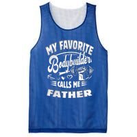 My Favorite Bodybuilder Calls Me Father Gift Mesh Reversible Basketball Jersey Tank