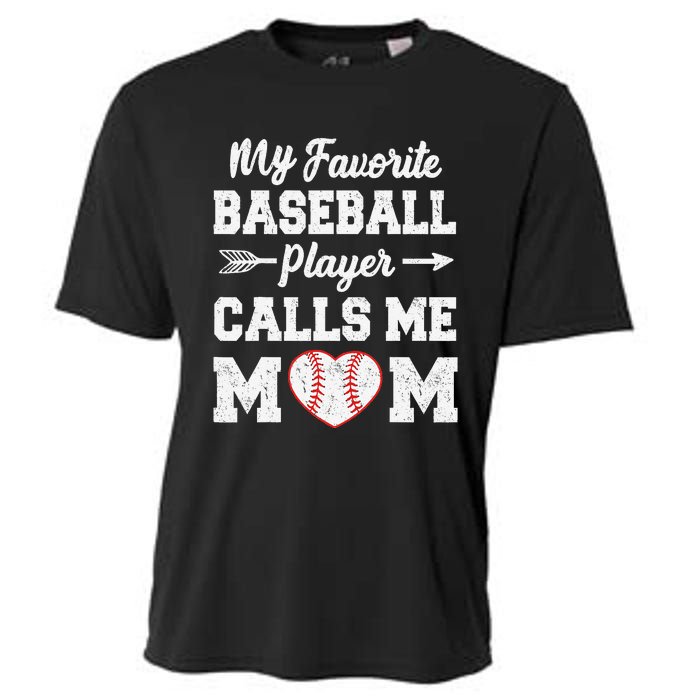 My Favorite Baseball Player Calls Me Mom Mother's Day Cooling Performance Crew T-Shirt