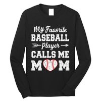 My Favorite Baseball Player Calls Me Mom Mother's Day Long Sleeve Shirt