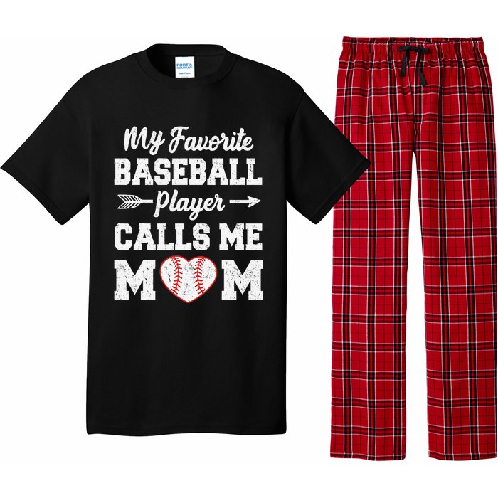 My Favorite Baseball Player Calls Me Mom Mother's Day Pajama Set