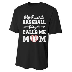 My Favorite Baseball Player Calls Me Mom Mother's Day Performance Sprint T-Shirt