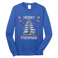 Merry Fishmas Bass Fish Fishing Christmas Ugly Sweater Xmas Gift Long Sleeve Shirt