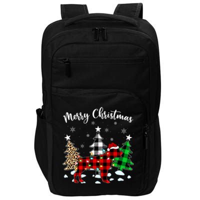 Matching Family Buffalo Plaid Rottweiler Dog Christmas Impact Tech Backpack