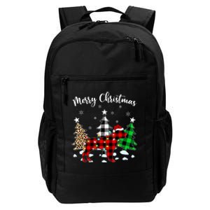 Matching Family Buffalo Plaid Rottweiler Dog Christmas Daily Commute Backpack