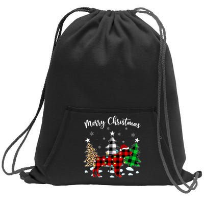 Matching Family Buffalo Plaid Rottweiler Dog Christmas Sweatshirt Cinch Pack Bag