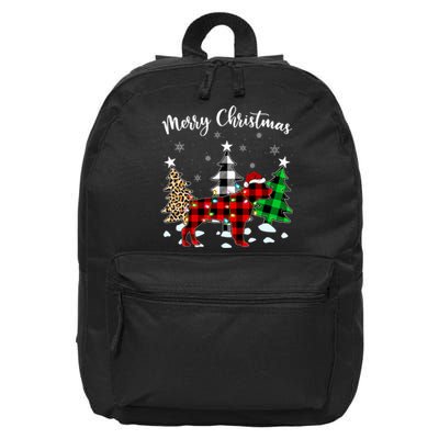 Matching Family Buffalo Plaid Rottweiler Dog Christmas 16 in Basic Backpack